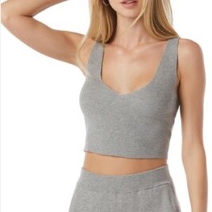 NWT Favorite Daughter Bra Top Sweater in Grey XS